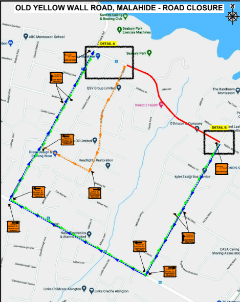 Diversion details March 2020 - Old Yellow Walls Road