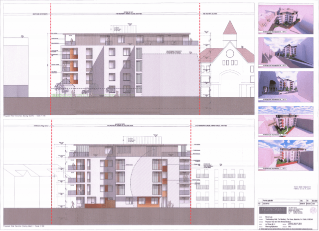 00659482 Westbury Club The Green Malahide - planning application document - Rear and Side - West Elevation