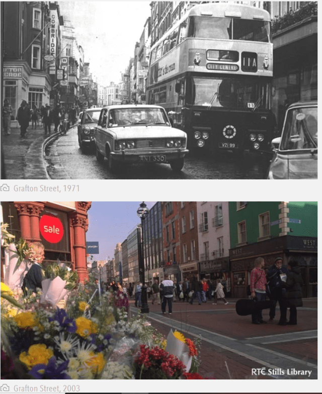 Grafon Street 1971 - 2003 - pedestrianised in 1982